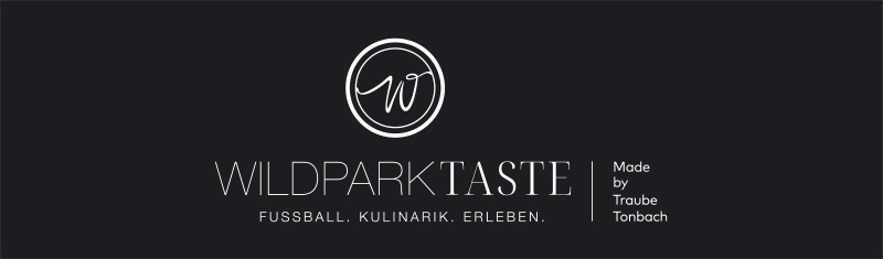 Logo WildparkTaste auf schwarzem Hintergrund